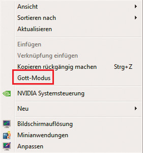 Gott-Modus: Integrieren Sie den Gott-Modus in das Kontextmenü, um schnell alle Verwaltungsfunktionen von Windows 7 aufzurufen