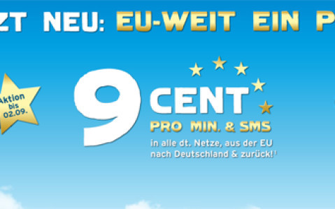 Der Mobilfunkanbieter Blau verzichtet innerhalb Europas auf Roaming-Gebühren von und nach Deutschland. Die Gesprächsminute und Kurzmitteilungen kosten nur 9 Cent.