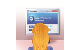 Lisa nutzt ebenfalls den kostenlosen Temviewer oder sie lädt das Quick-Modul von Teamviewer herunter und startet es ohne Installation. In beiden Fällen erhält Sie nach dem Programmstart eine ID und ein Kennwort.