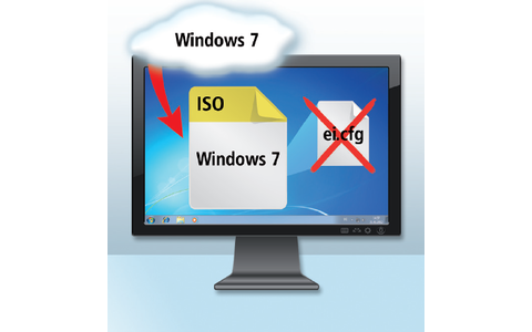 Windows 7 herunterladen: Sie laden eine beliebige Setup-DVD für Windows 7 herunter. Danach entfernen Sie in der ISO-Datei die Datei „ei.cfg“.