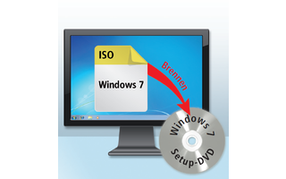 Setup-DVD brennen: Sie brennen die bearbeitete ISO-Datei auf eine DVD. Sie erhalten eine Setup-DVD von Windows 7, die alle Versionen installiert.