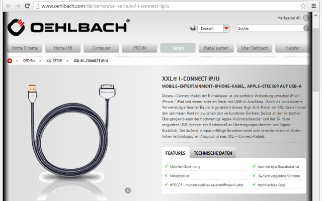 Oehlbach: Highend-Kabel für Smartphones
