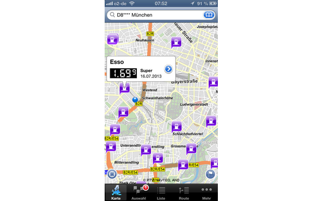 Platz 4 — ADAC Spritpreise: Die Appzeigt die aktuellen Spritpreise von der Markttransparenzstelle der Bundsregierung an. Dazu kommt ein Routenplaner für Autofahrer und Fußgänger sowie ein Stau-Scanner. Die ADAC-App erfordert iOS ab Version 4.3.