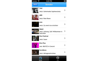Platz 7 — Live Fernsehen: Mit dieser App empfangen Sie über 55 TV-Sender wie Das Erste, ZDF, Sat.1, RTL und EuroSport. Live Fernsehen für das iPhone erfordert iOS ab Version 4.3.