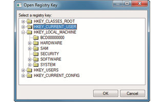Registry untersuchen: Markieren Sie hier den Zweig der Registry, dessen Zugriffsrechte Sie analysieren möchten
