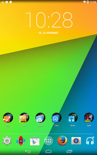 Android 4.4 alias Kitkat - hier mit der aktuellen Beta-Version des Nova Launchers - ist nun fertig installiert. Über Ihre Backups lassen sich nun die meisten Apps und Daten wieder herstellen.