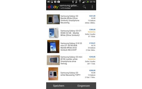 eBay: Weihnachten steht vor der Tür und Sie haben noch keine Geschenke? Die eBay App erleichtert Ihnen das Suchen, Kaufen und Verkaufen von Artikeln auf eBay. Die App kann sogar Barcodes scannen, um Artikel zu finden, zu vergleichen oder einen Artikel ...