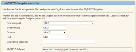 Zwischenlösung Myfritz: Wer einen IPv6-Anschluss mit Dual Stack Lite hat und deshalb nicht von außen aufs Heimnetz zugreifen kann, der kann sich mit einer Myfritz-Freigabe behelfen. Voraussetzung ist eine IPv6-fähige Fritzbox