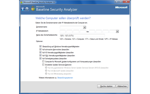 Der Baseline Security Analyzer von Microsoft testet PCs schnell auf Sicherheitslücken wie schwache Passwörter oder fehlende Sicherheits-Updates.