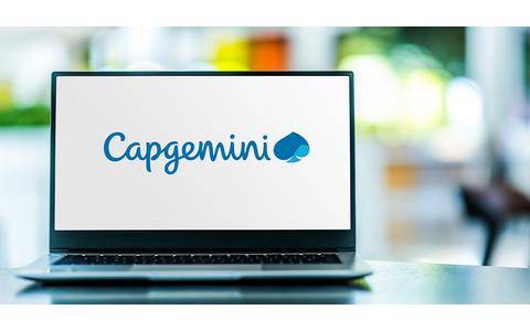 Capgemini Logo auf Laptop Screen