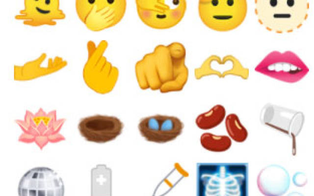 Zusammenstellung einiger der neuen Emojis