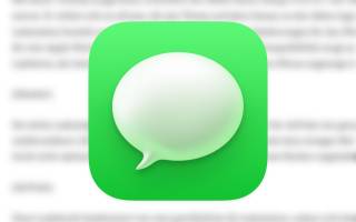 Das Symbol der Apple-Anwendung «Nachrichten» vor einem verschwommenen, längeren Text