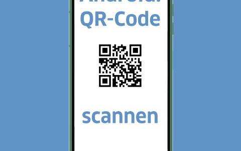 Ein Android-Smartphone mit einem QR-Code