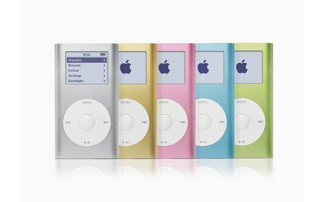 Der iPod Mini in verschiedenen Farben
