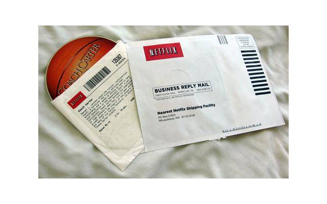Netflix-Hüllen mit DVDs