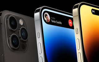 Drei iPhones der neusten Generation nebeneinander