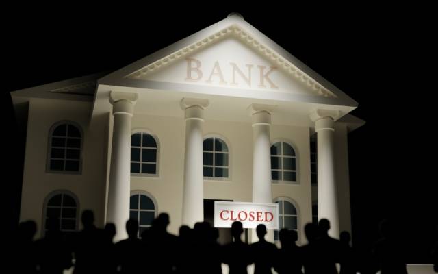 Bank geschlossen