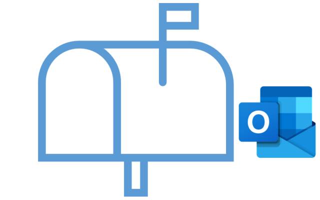 Ein Mailbox-Symbol und das Outlook-Logo