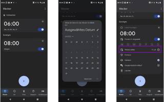 Uhr-App unter Android
