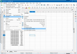 LibreOffice-Menü Bearbeiten/Auswählen