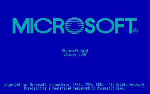 Microsoft Word 2.0 for MS-DOS (1985)