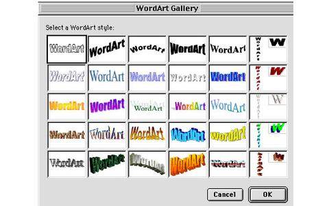 Word 98 Macintosh Edition Word Art Gallery (1998)