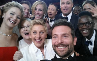 Moderatorin Ellen DeGeneres sorgte bei der 86. Oscar-Verleihung für einige Lacher und schaffte auf Twitter einen neuen Rekord mit über zwei Millionen Retweets.