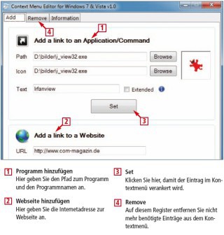 Context Menu Editor 1.0 bindet Ihre Lieblings-Tools und -webseiten in das Kontextmenü des Windows-Desktops und des Windows-Explorers ein.