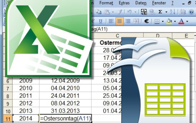 Neue Funktionen für Excel und Calc