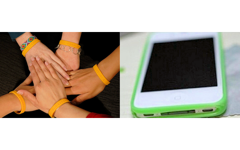 Robuster Smartphone Bumper - Silikonarmbänder, auch Wristband oder Bracelet genannt, wurden erstmals von der Lance-Armstrong-Foundation Livestrong als Werbemittel verwendet. Die kleinen Meinungsträger lassen sich zu einem Smartphone-Bumper umfunktionieren