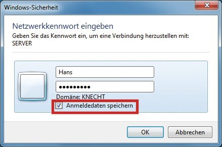 Netzlaufwerk automatisch verbinden: Wenn Sie diese Option aktivieren, stellt
Windows bei der Anmeldung automatisch eine Verbindung mit dem NAS her (Bild 1).