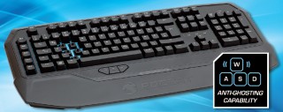 Roccat Ryos MK: Der Hersteller verspricht, dass mit dieser mechanischen Tastatur keine „Geist“-Buchstaben – also falsch registrierte Buchstaben – erscheinen.