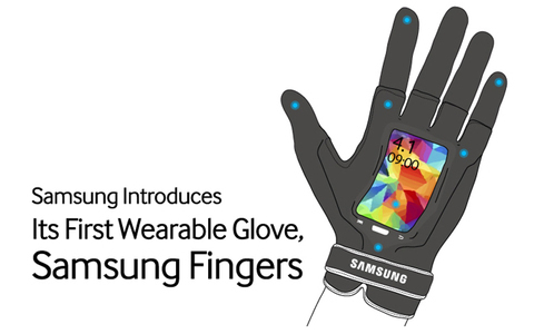 Samsung führt seinen ersten tragbaren Handschuh ein: "Samsung Fingers" überzeugt mit technischen Finessen wie einem flexiblen UHD Super Emo-LED Display und einer 16-Megapixel-Kamera.
