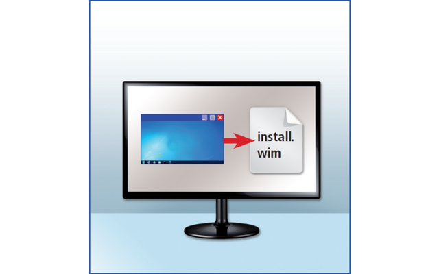 2. Abbild der Referenz-Installation erstellen: Sie mounten die virtuelle Festplatte Ihrer Referenz-Installation und erstellen daraus eine neue „install.wim“.