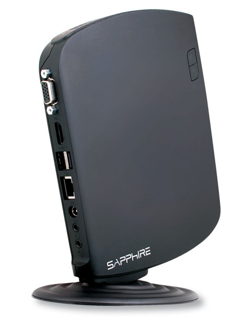 Sapphire Edge HD3: Der Mini-PC ist trotz seiner kompakten Bauweise mit allen wichtigen Anschlüssen ausgestattet.