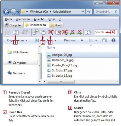 So geht’s: Das englischsprachige Tool Qttabbar (kostenlos, http://qttabbar.sourceforge.net) erweitert den Windows-Explorer um die aus Webbrowsern bekannten Tabs (Bild 2).