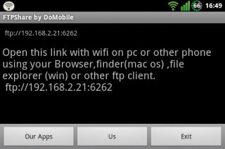 Do Mobile FTP share: Die App startet auf Ihrem Smartphone einen FTP-Server für Dateitransfers von und zu Ihrem Windows-PC.