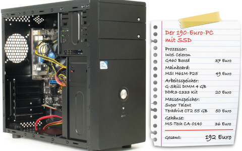 PC mit SSD für 190 Euro