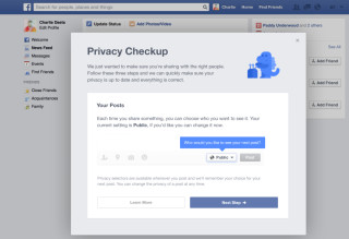 Privacy Checkup: Dieser neue Privatsphären-Check prüft noch einmal explizit wer Ihre Posts sehen darf, welche Apps Sie nutzen und welche Informationen Sie auf Ihrem Profil teilen möchten.