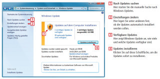 So geht‘s: Windows-Update ist ein in Windows enthaltener Dienst, der von Zeit zu Zeit nach Updates für Windows sucht und sie dann automatisch herunterlädt und installiert.