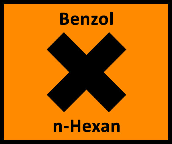 Gesundheitschädlich: Benzol und n-Hexan können chronische Beschwerden hervorrufen, wenn Menschen sie einatmen, verschlucken oder mit der Haut in Berührung kommen.