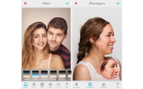 Facetune - Bitte lächeln: Facetune ist eine App zum Bearbeiten von Portraits und Selfies und bietet eine Vielzahl von Werkzeugen zur Bildbearbeitung. Preis: 2,69 Euro. Erhältlich für iOS. 