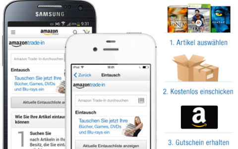 Amazon kauft in seinem Trade-In-Programm nun auch gebrauchte Smartphones, Handys und Tablets. Im Gegenzug erhalten die Kunden Gutscheine im Wert der gebrauchten Ware.