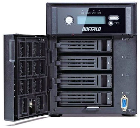 Buffalo TeraStation TS5400D: Das Business-NAS lieferte starke Leistungswerte, bietet aber kaum Erweiterungen.
