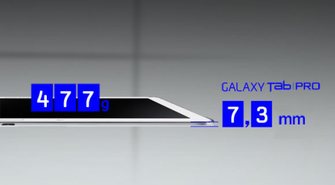 Kompakter Begleiter: Mit 477 Gramm und einem 7,3 Millimeter dünnen Gehäuse ist das Samsung Galaxy Tab Pro 10.1 das dünnste und leichteste Gerät im Vergleichstest.
