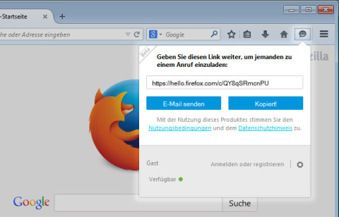 Firefox Hello: Firefox 34 kommt mit einem integrierten Messenger für Video- und Audioübertragungen.