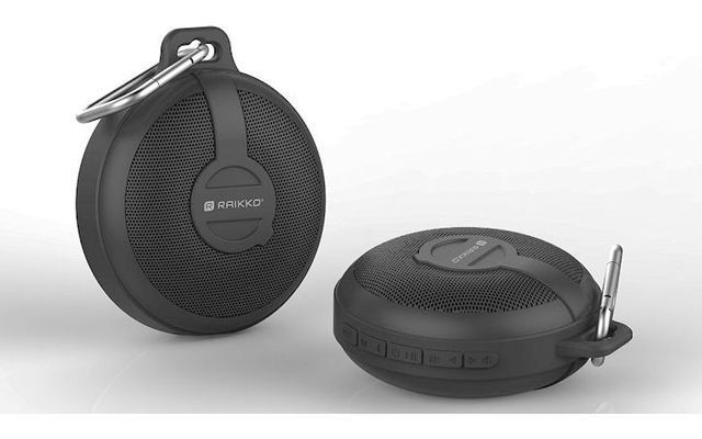 Raikko Bass Disc Bluetooth Speaker - Der staub- und spritzwassergeschützte Raikko-Lautsprecher Bass Disc lässt sich per Bluetooth mit Smartphones und Tablets verbinden. Dank des integrierten MicroSD-Slots spielt das Gerät Ihre MP3-, WMA-, WAV-, APE- und F