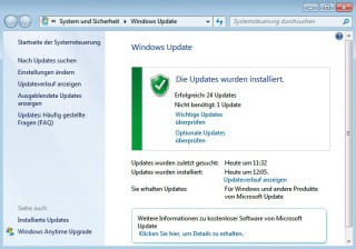 Windows aktualisieren: Wenn Windows keine weiteren Updates mehr findet, führen Sie einen Neustart durch.