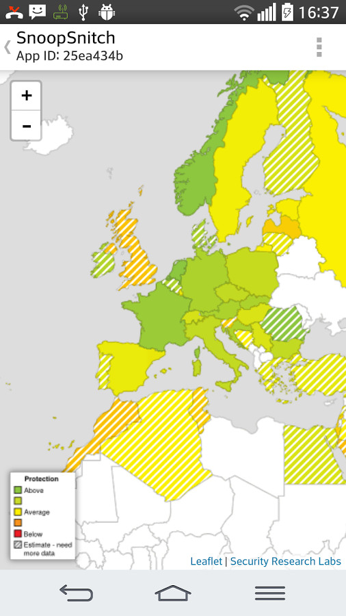 SnoopSnitch GSM Security Map