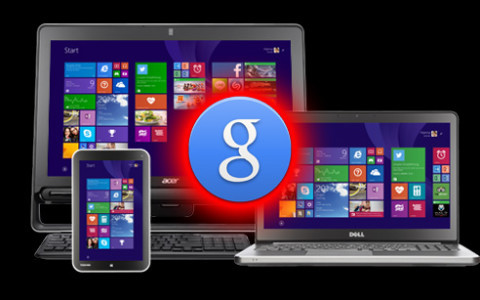 Windows-PCs-mit-Google-Logo